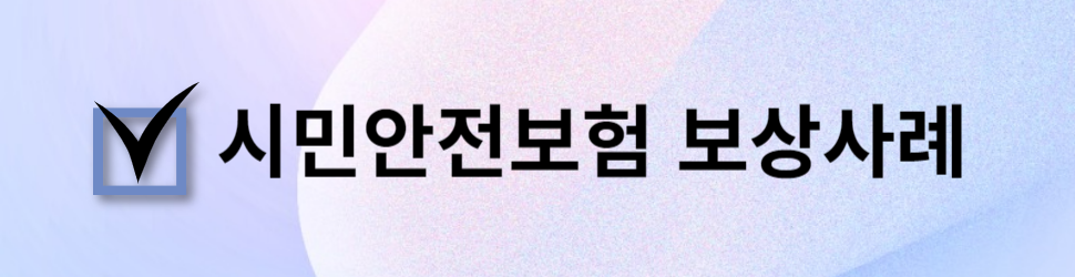 각 지자체별 시민안전보험 보상사례
