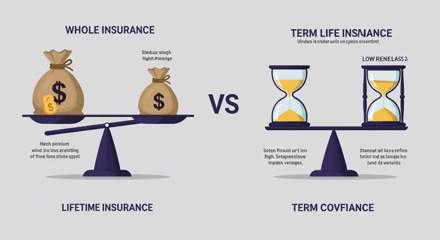 보장 기간과 보험료 측면에서 종신보험과 정기보험의 차이점을 비교
