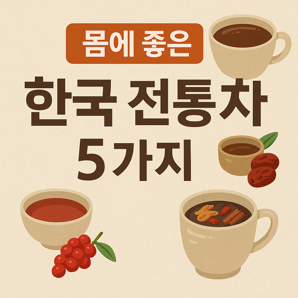 몸에 좋은 한국 전통차 5가지 🍵자연이 주는 건강한 따뜻함