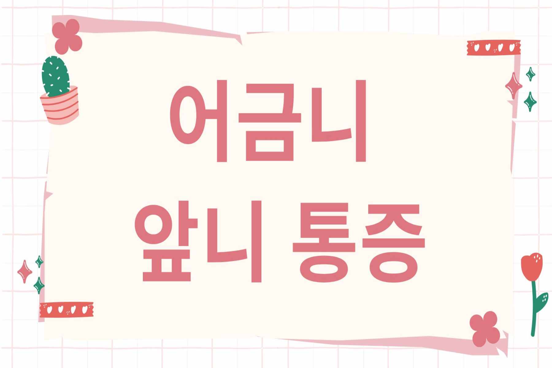 어금니 앞니 통증