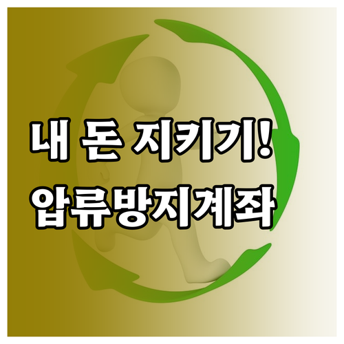 압류방지계좌 입출금 제한 및 체크카드..