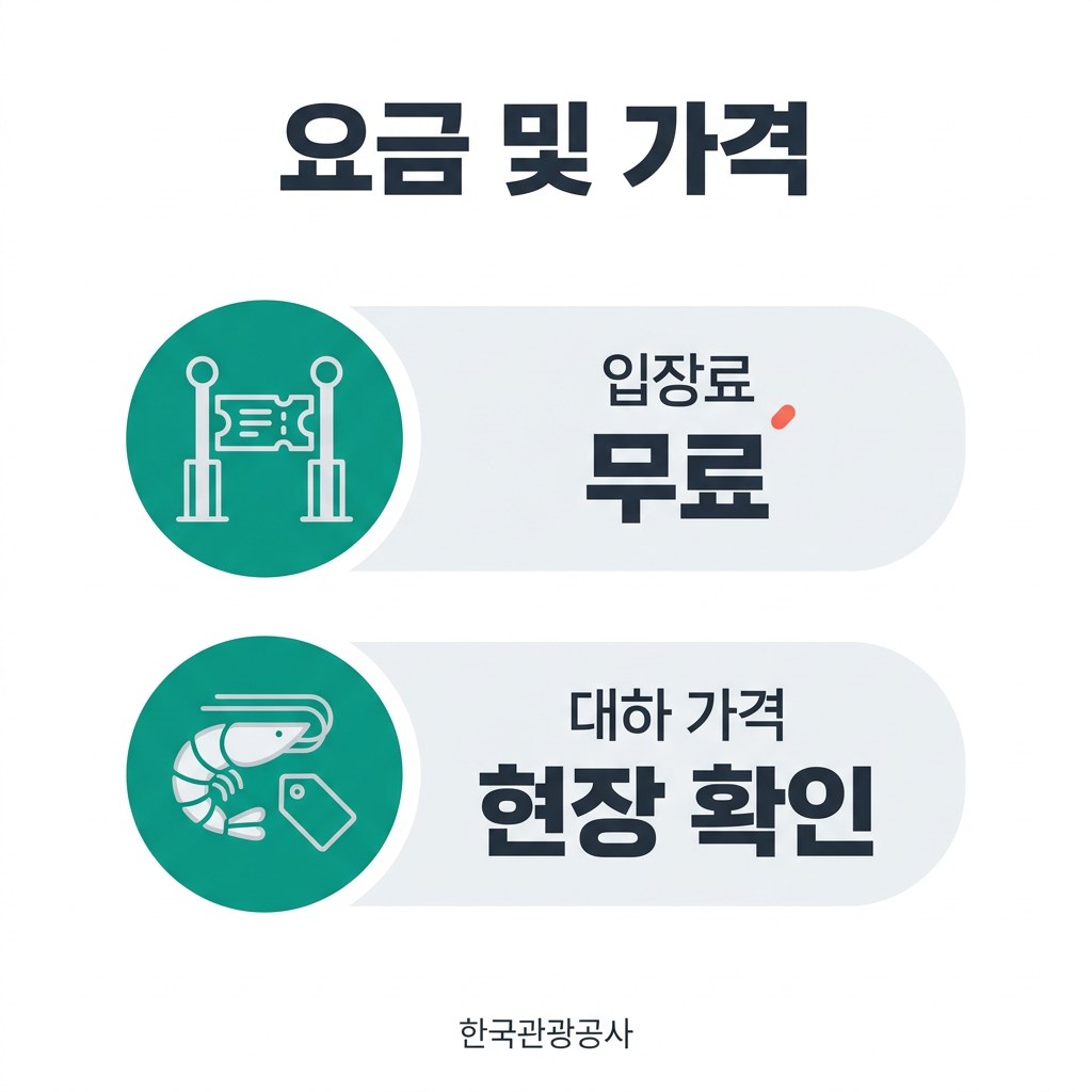 홍성남당항 대하축제 요금 및 가격
