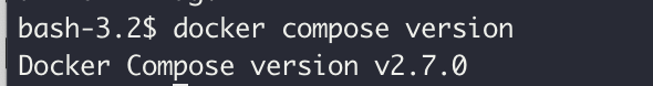 docker-compose version