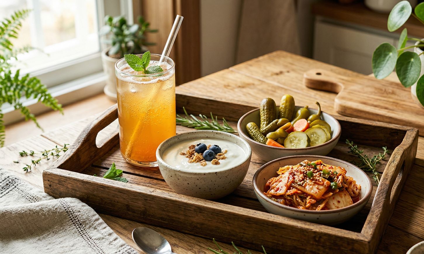 천연 발효식품인 발효음료, 피클, 김치