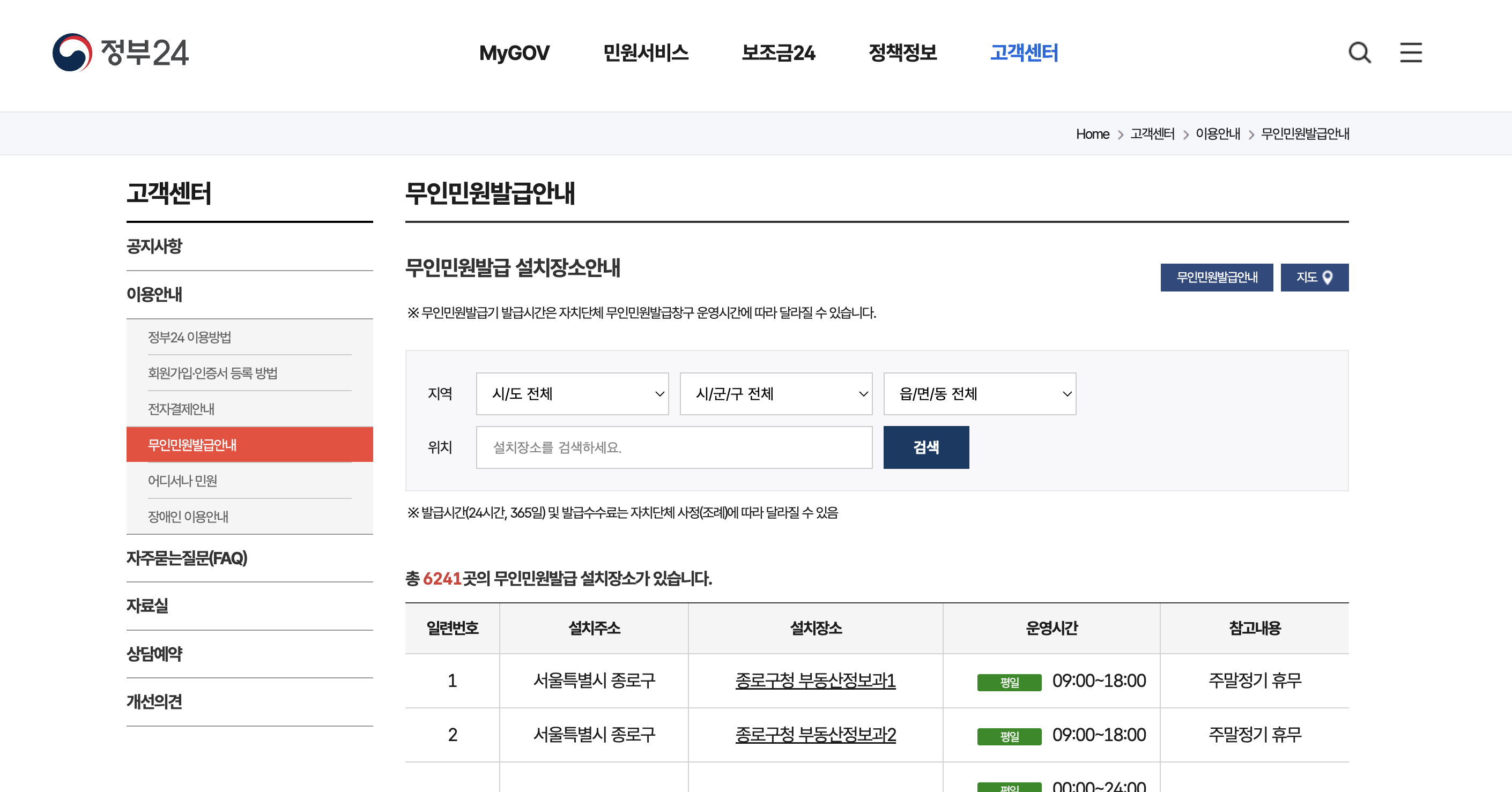 무인민원발급기 발급서류: 위치조회, 운영시간 및 지하철역 이용 가이드