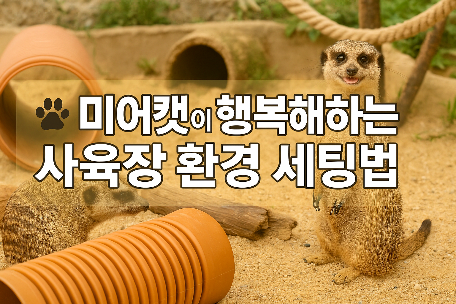 🐾 미어캣이 행복해하는 사육장 환경 세팅법