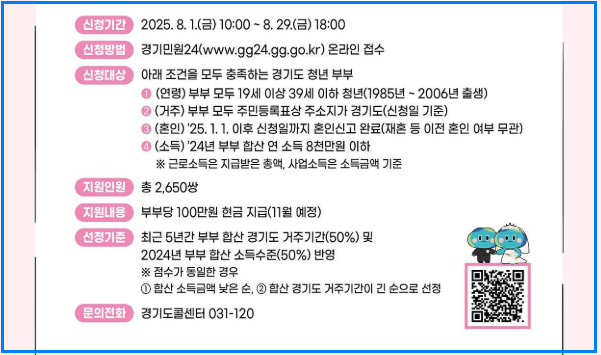2025 경기청년 결혼지원금