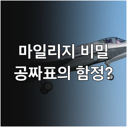 항공운임 마일리지 공제와 별도 현금 ..