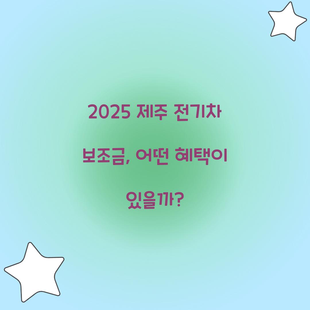 제주 전기차 보조금