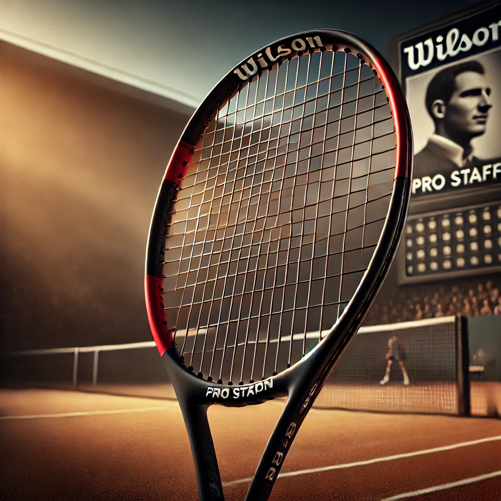 윌슨 로고가 씌여져있는 테니스 라켓