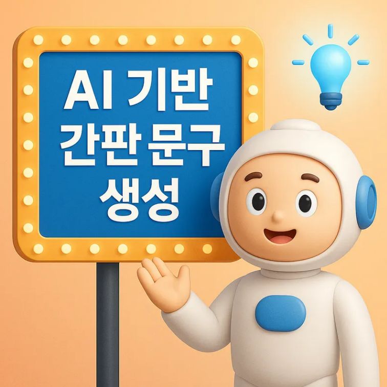 AI 기반 간판 문구 생성 사례