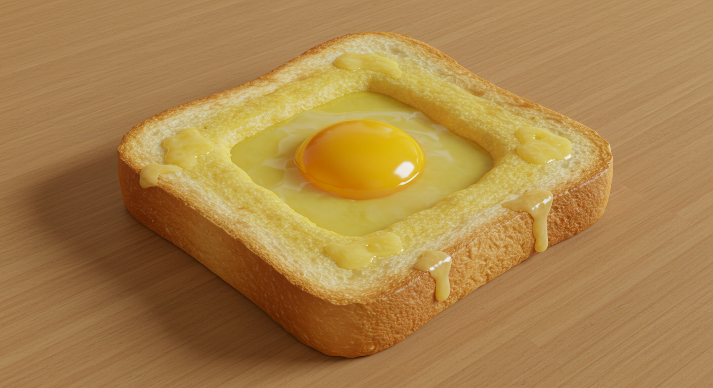계란 치즈 갈릭 버터 토스트
