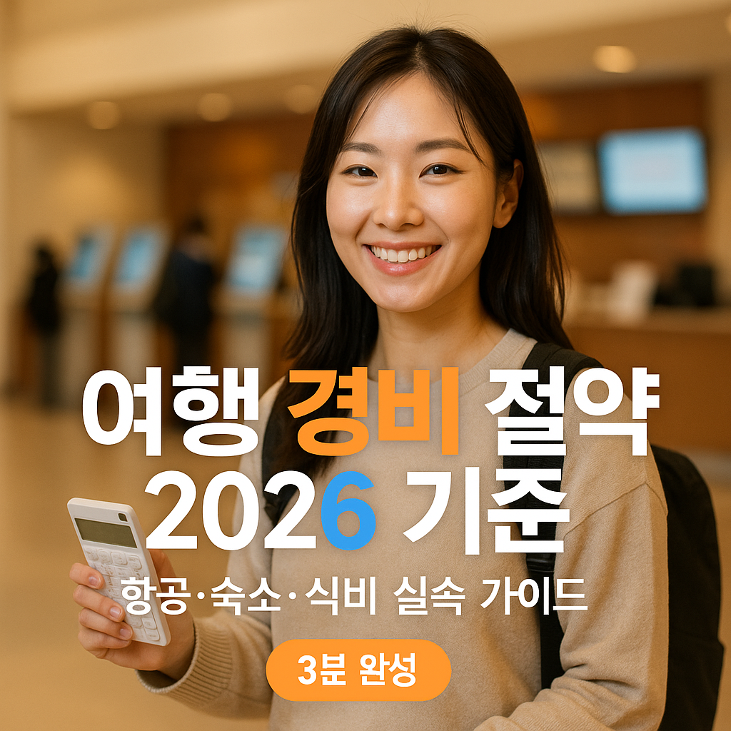 여행 경비 절약 2026 기준 | 항공·숙소·식비 실속 가이드