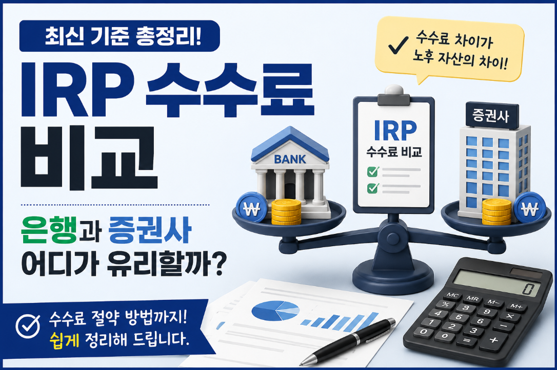 IRP 수수료 비교, 은행과 증권사 어디가 유리할까? 최신 기준 총정리1