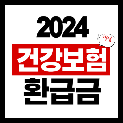 2024년 건강보험 환급금