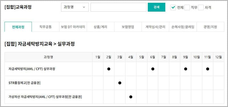 보험연수원 집합교육 안내
