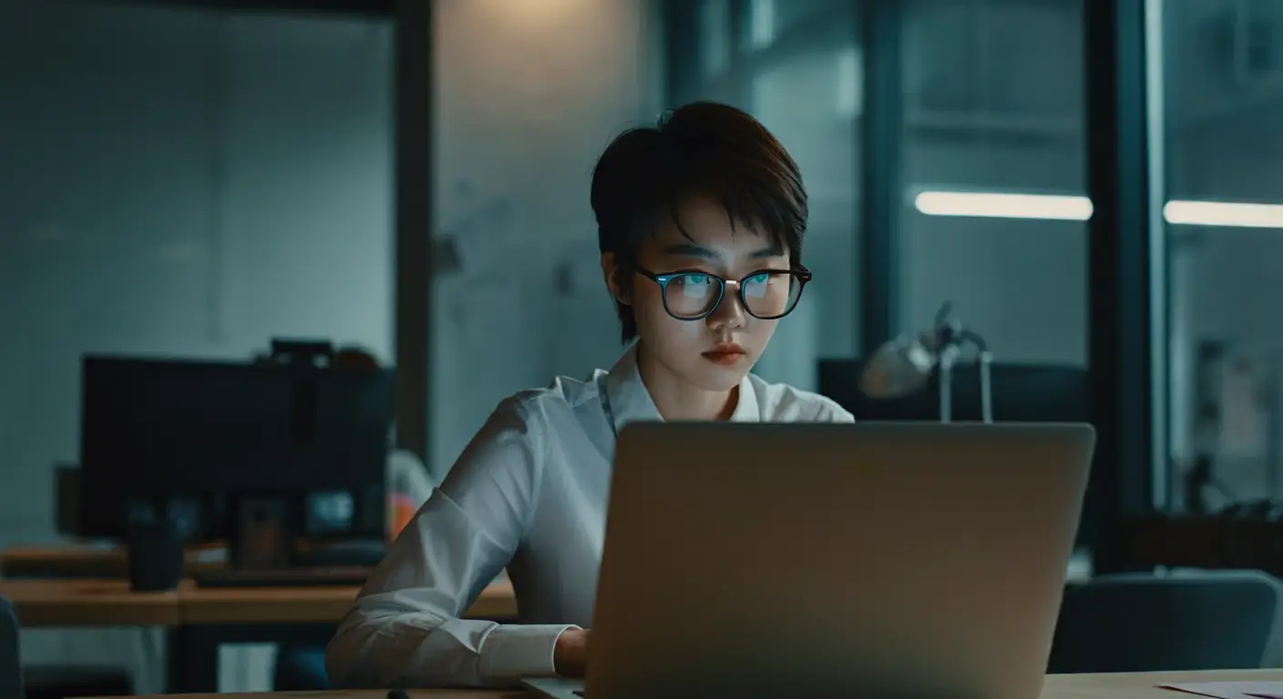 일하고 있는 여성