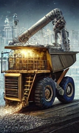 은 을 채굴하는 기계의 모습