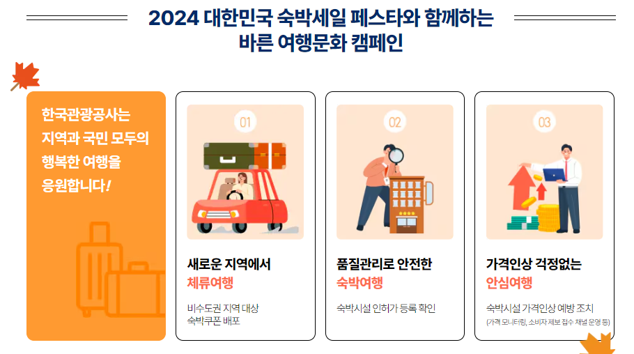 숙박세일페스타, 2024숙박세일페스타, 가을여행, 추석여행, 추석연휴 숙박할인, 가을 숙박할인, 국내 여행 할인, 가을여행꿀팁, 숙박쿠폰, 숙박할인쿠폰, 숙박페스타 예약방법