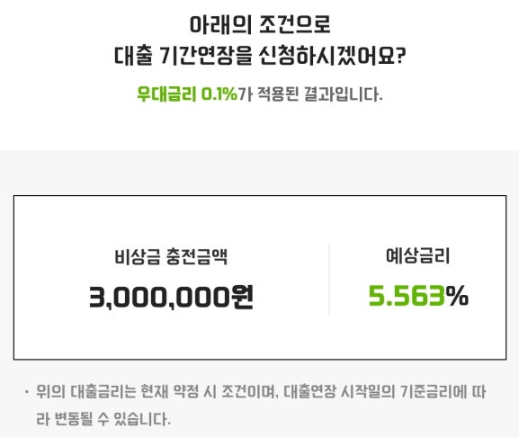 연장 조건