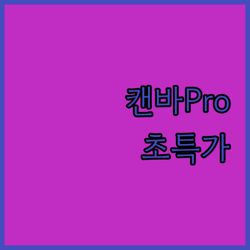 디자인 핵꿀팁 캔바 프로 싸게 쓰는 
