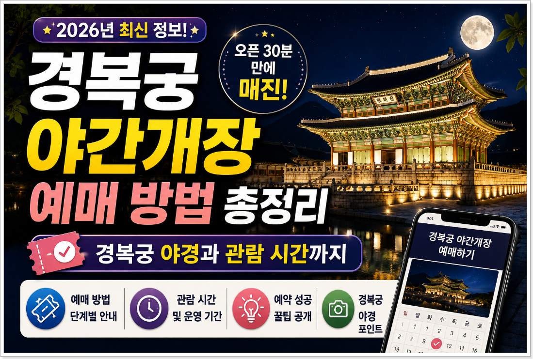 경복궁 야간개장 예매 방법 총정리