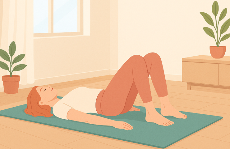 케겔운동을 하는 여성