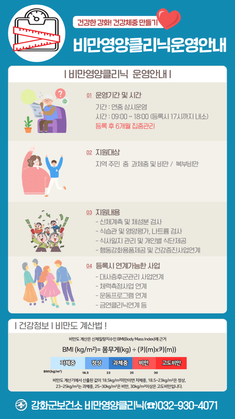 2025년 비만예방 프로그램 보건소 무료 신청 방법