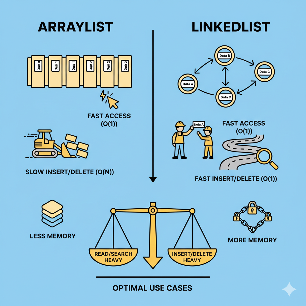 ArrayList vs LinkedList
