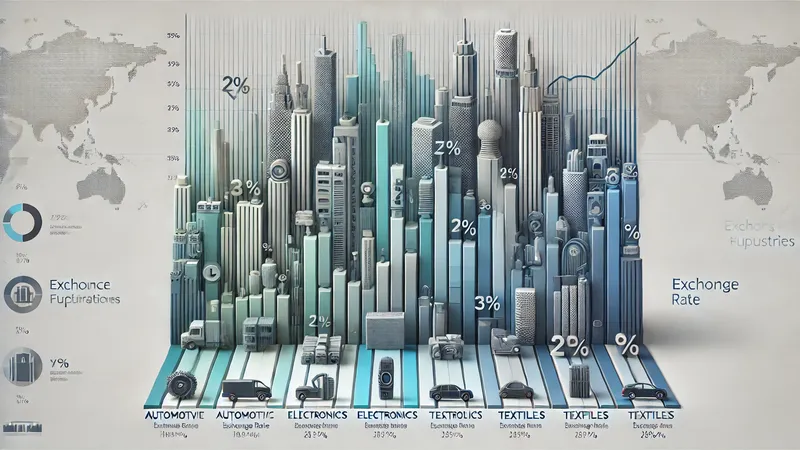 주요 산업별 환율 민감도 분석 차트