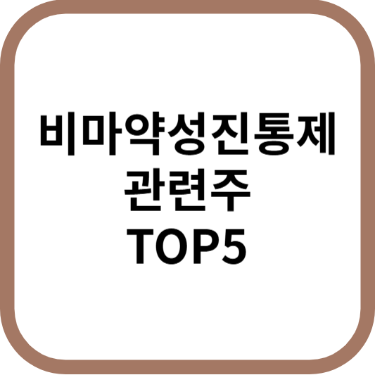 비마약성진통제관련주대장주수혜주TOP5_썸네일