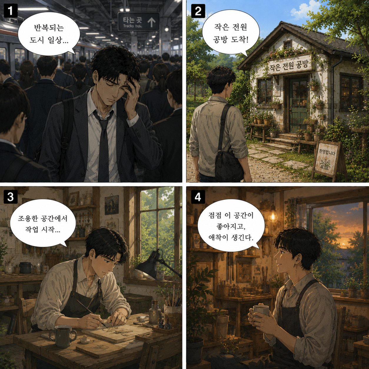 작은 공방에 대한 애착이 생겨남
