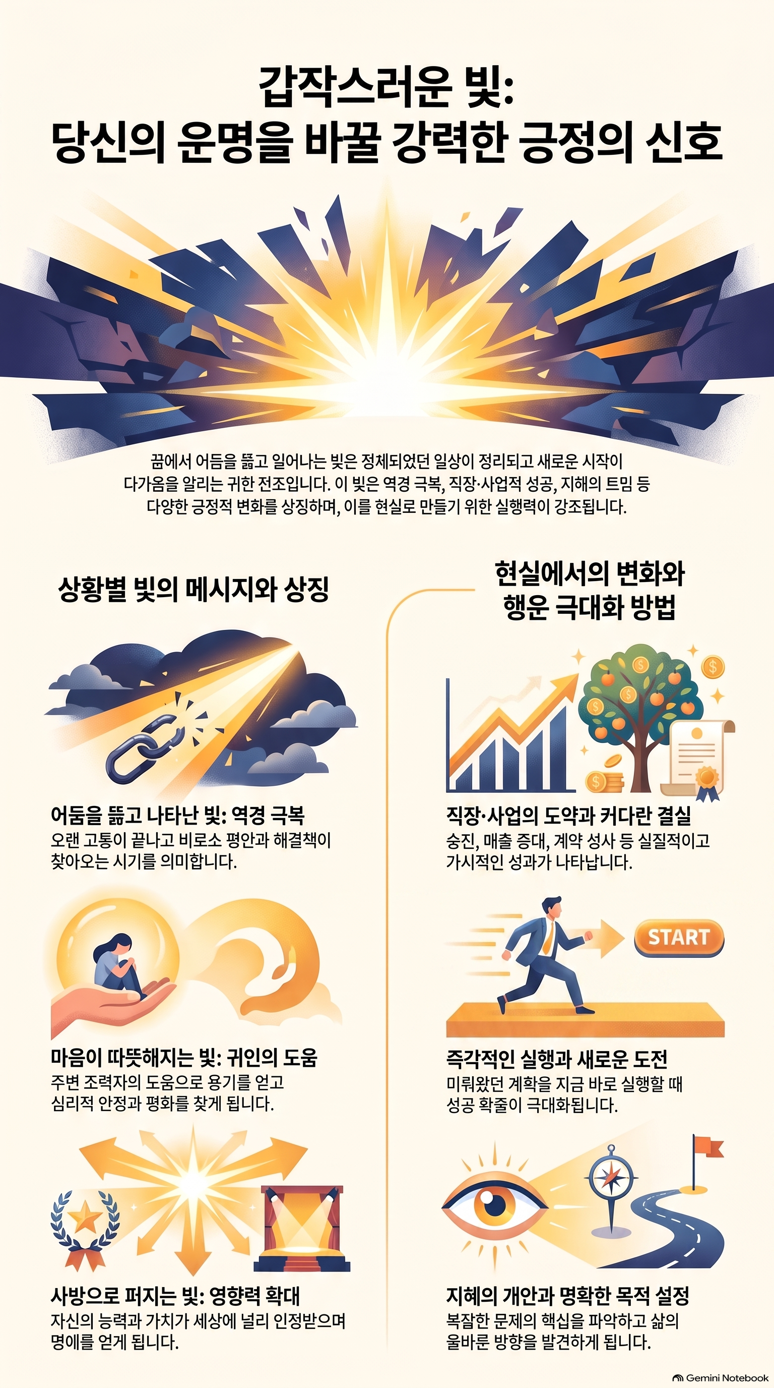 눈앞이 갑자기 환해지는 꿈