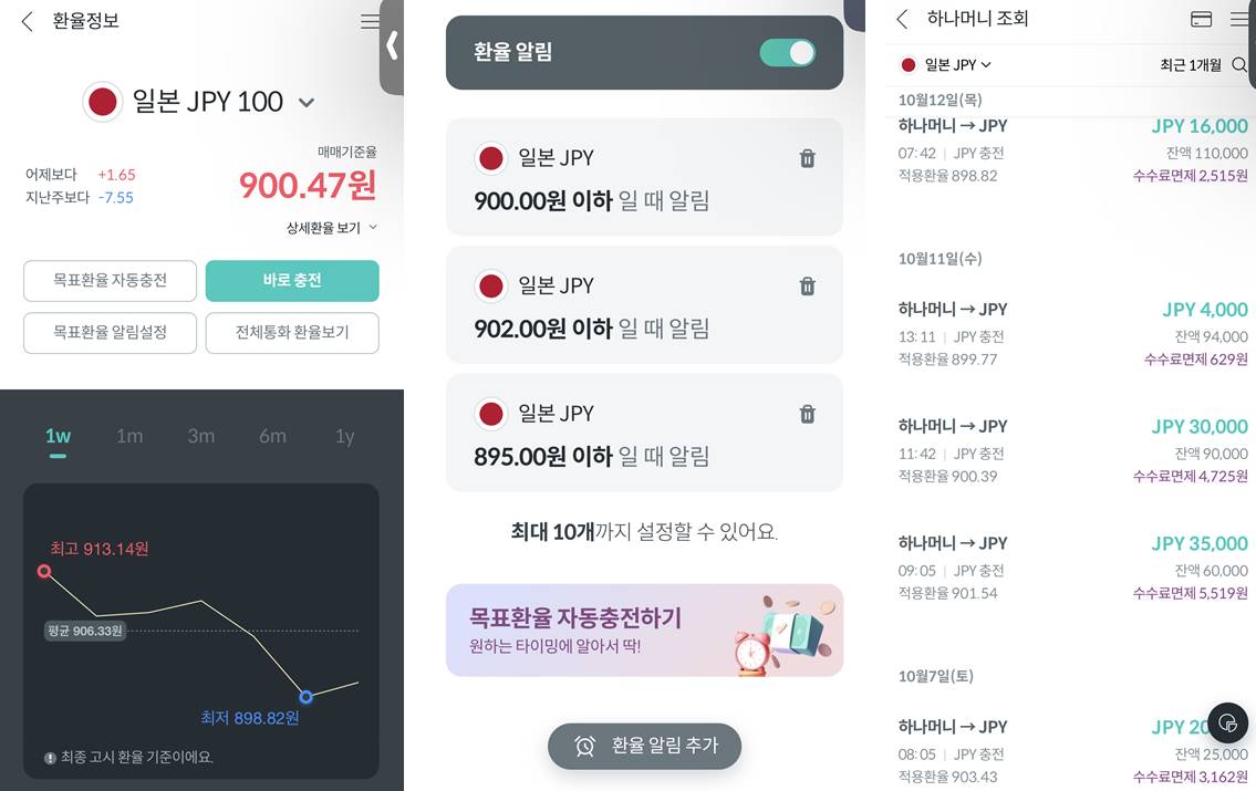 하나머니 엔화 환전