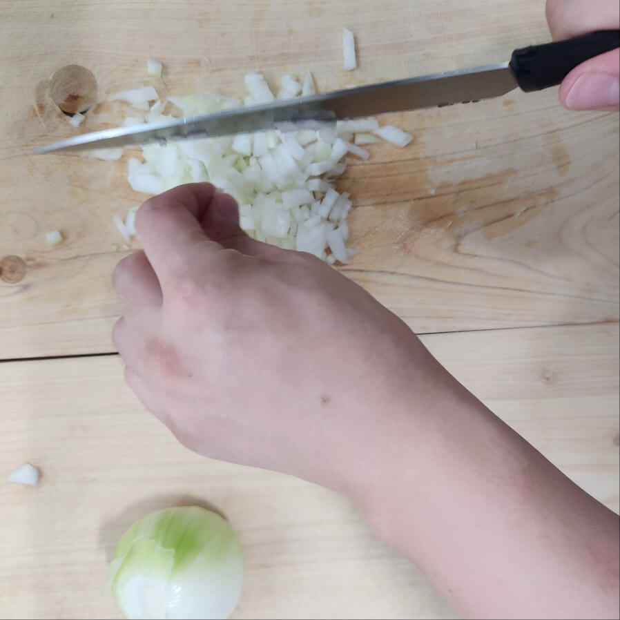 우렁 강된장 양파 다듬기 요리 재료