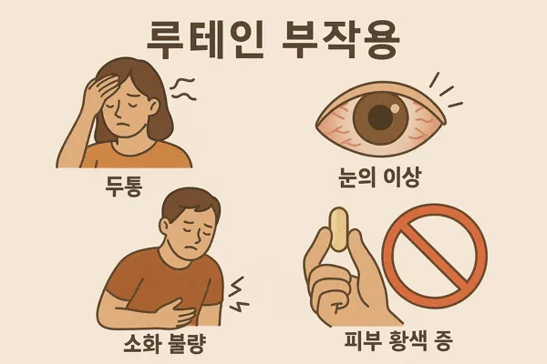 루테인 부작용 설명 이미지