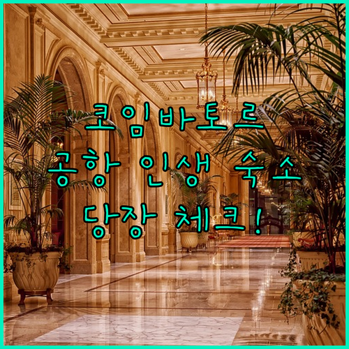 코임바토르 공항 근처에서 짐 풀기 전..