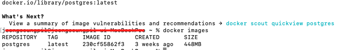 docker images 명령어