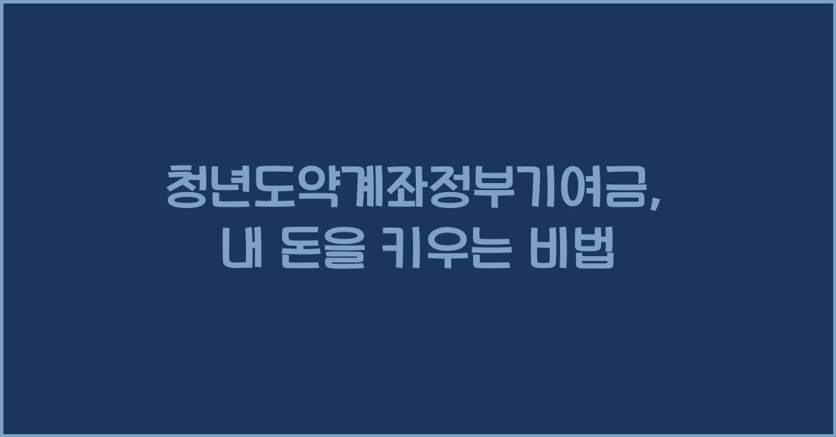 청년도약계좌정부기여금