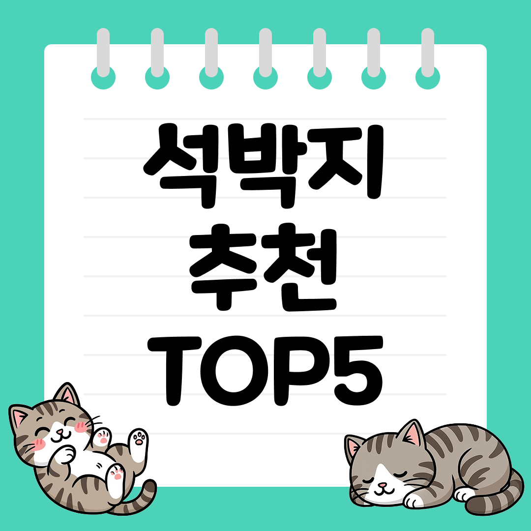 2025년 10월 1주차&nbsp;석박지 추천 순위 TOP5