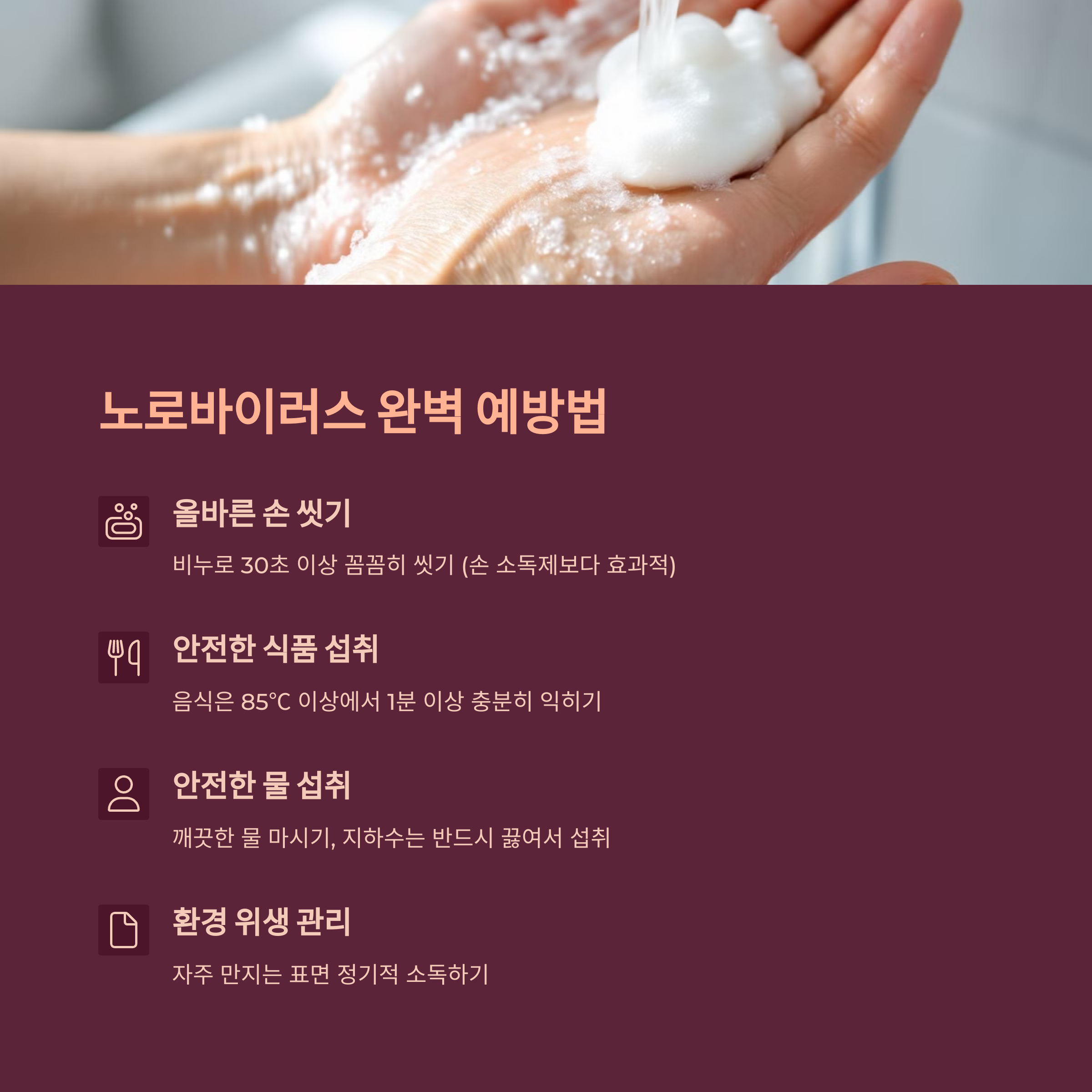 노로바이러스 완벽 예방법