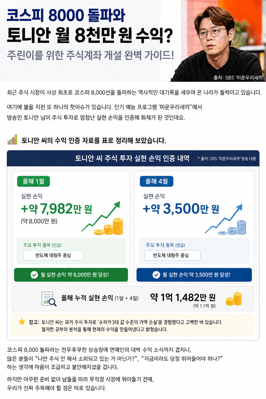 토니안주식인증내역