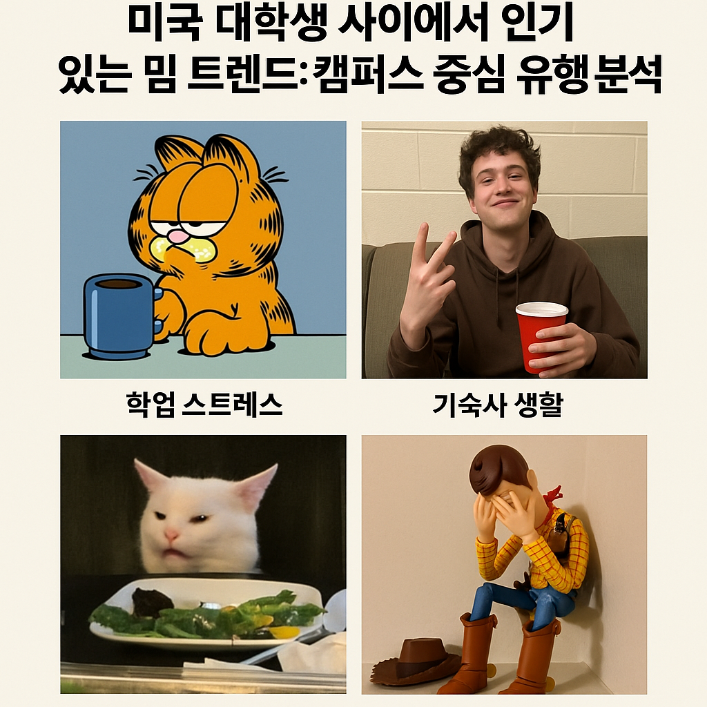 미국 대학생 사이에서 인기 있는 밈 트렌드: 캠퍼스 중심 유행 분석