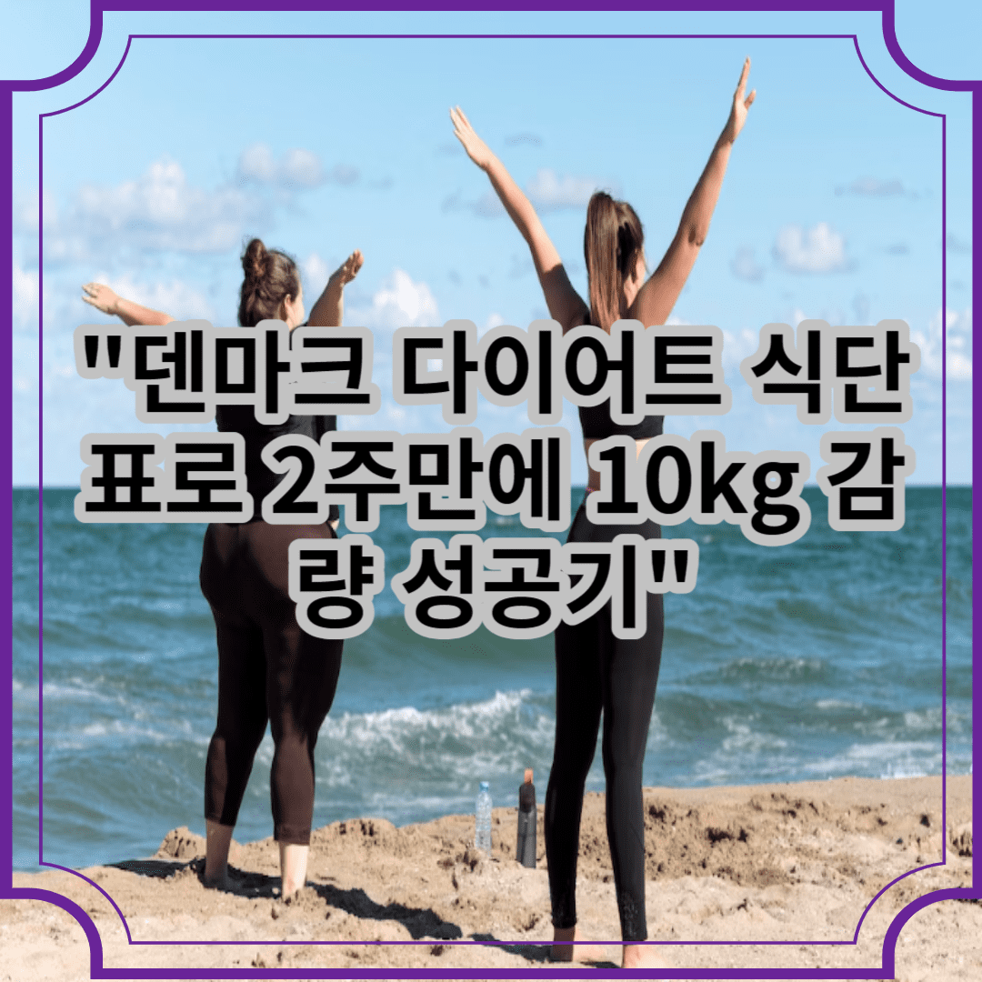 덴마크 다이어트 식단표 2주만에 10kg 감량 성공기