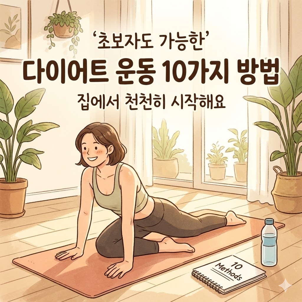 초보자도 가능한 다이어트 운동 10가지 방법 집에서 천천히 시작해요