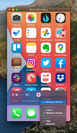 아이폰 제어센터 화면 미러링 버튼 LonelyScreen 선택