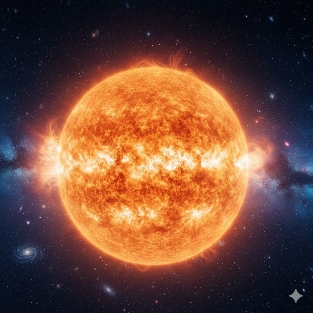 높은 질량을 가진 태양의 모습