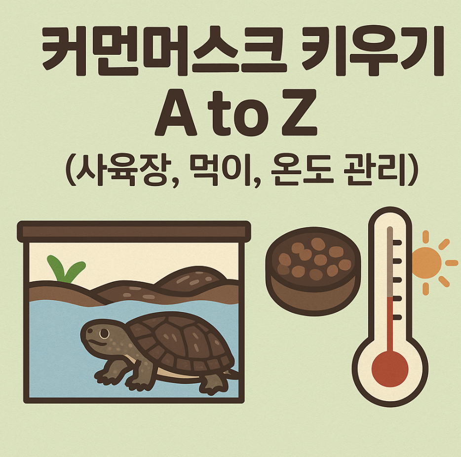 커먼머스크 키우기 A to Z (사육장, 먹이, 온도 관리)