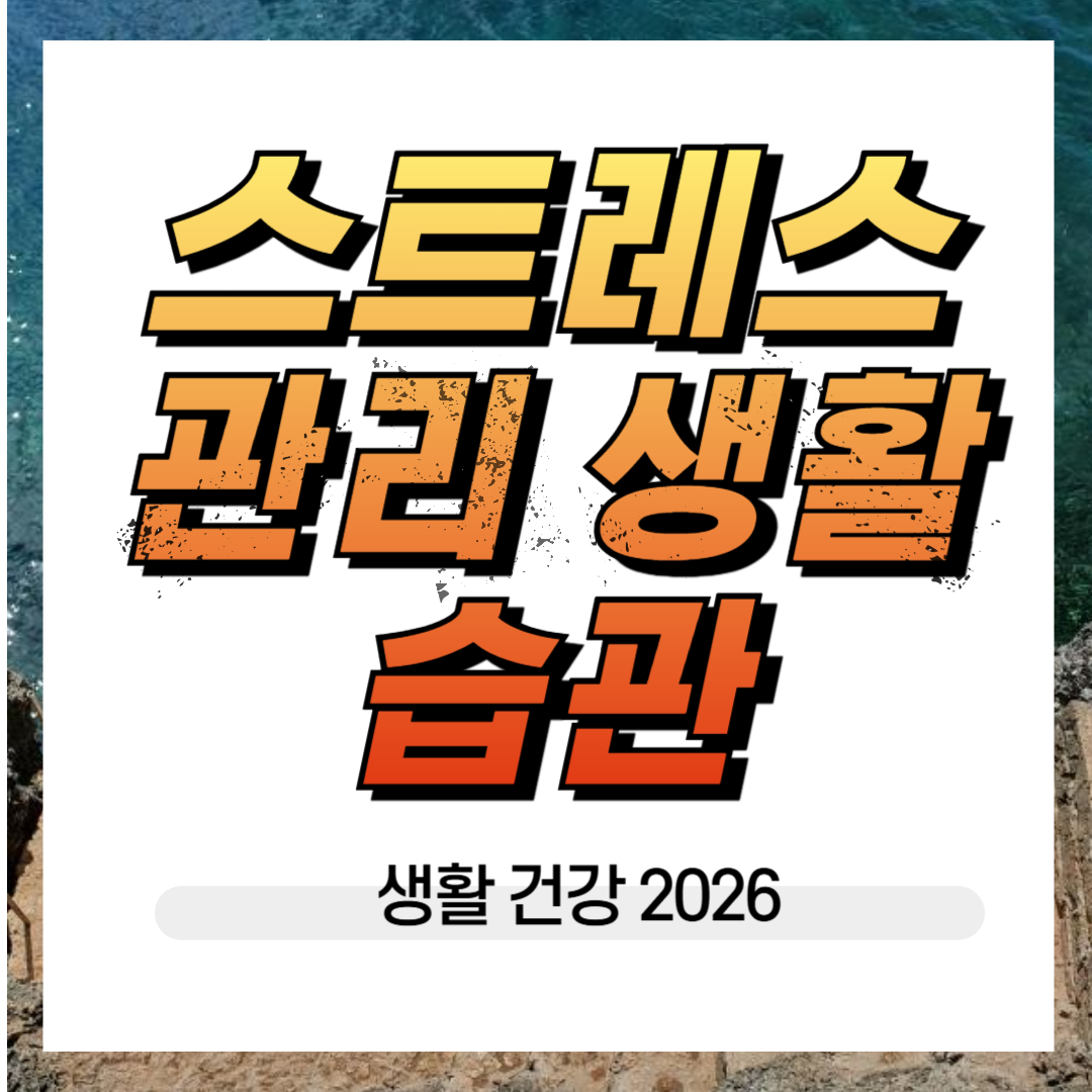 스트레스 관리 생활 습관