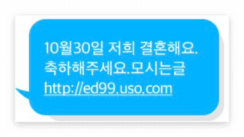 결혼 초대피싱문자